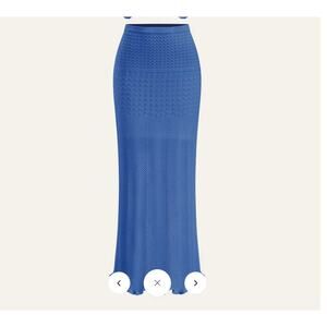 NWT Commense Wave Pattern Knit Maxi Skirt Sz M